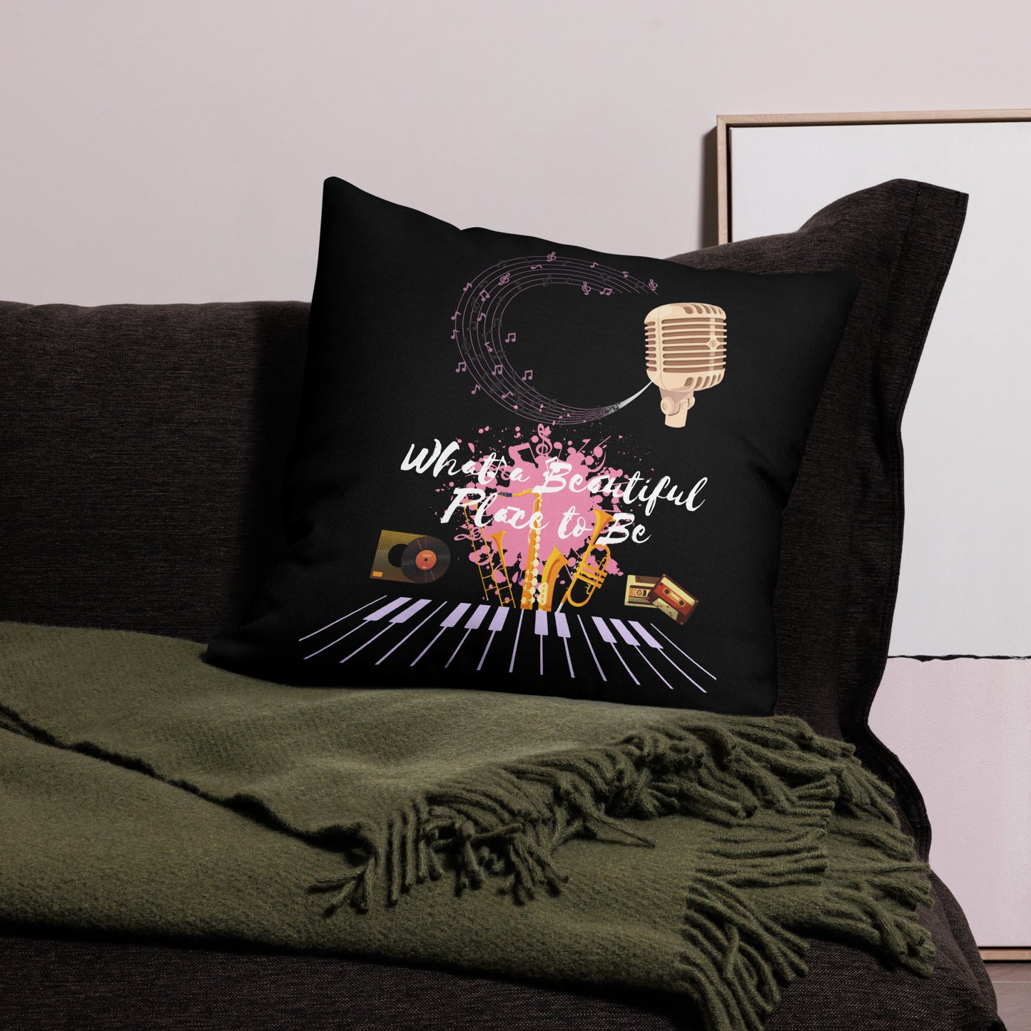 "A Beautiful Place to Be" Premium Pillow