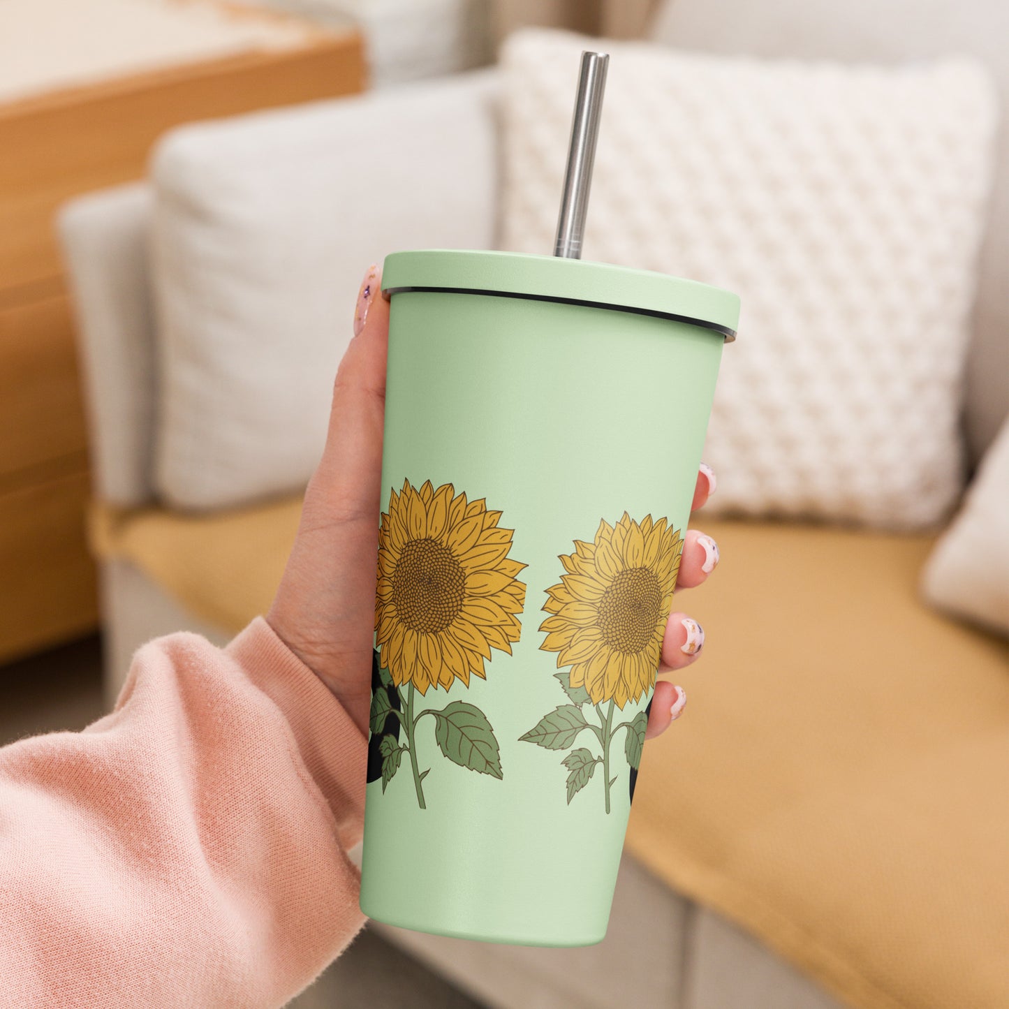 Defined By God Insulated tumbler with a straw