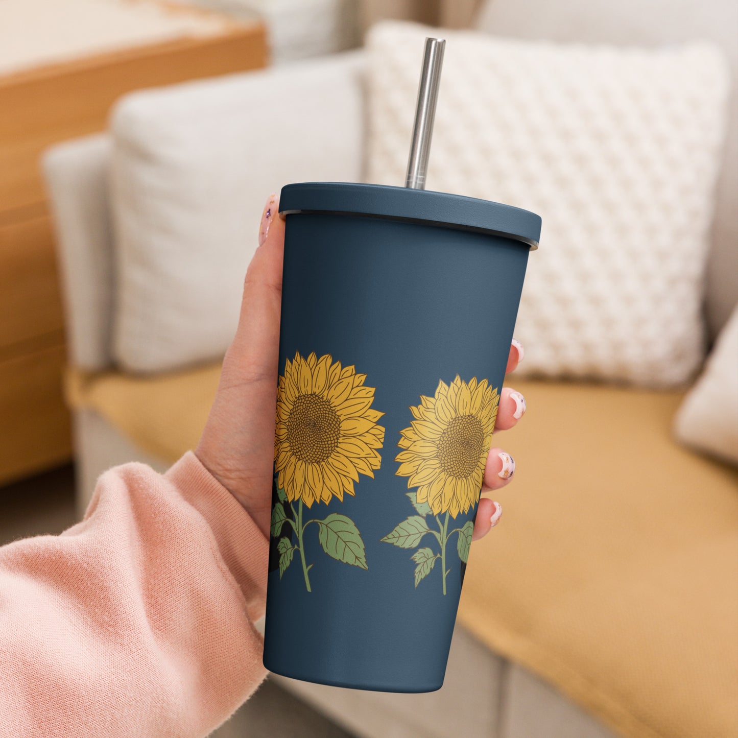 Defined By God Insulated tumbler with a straw