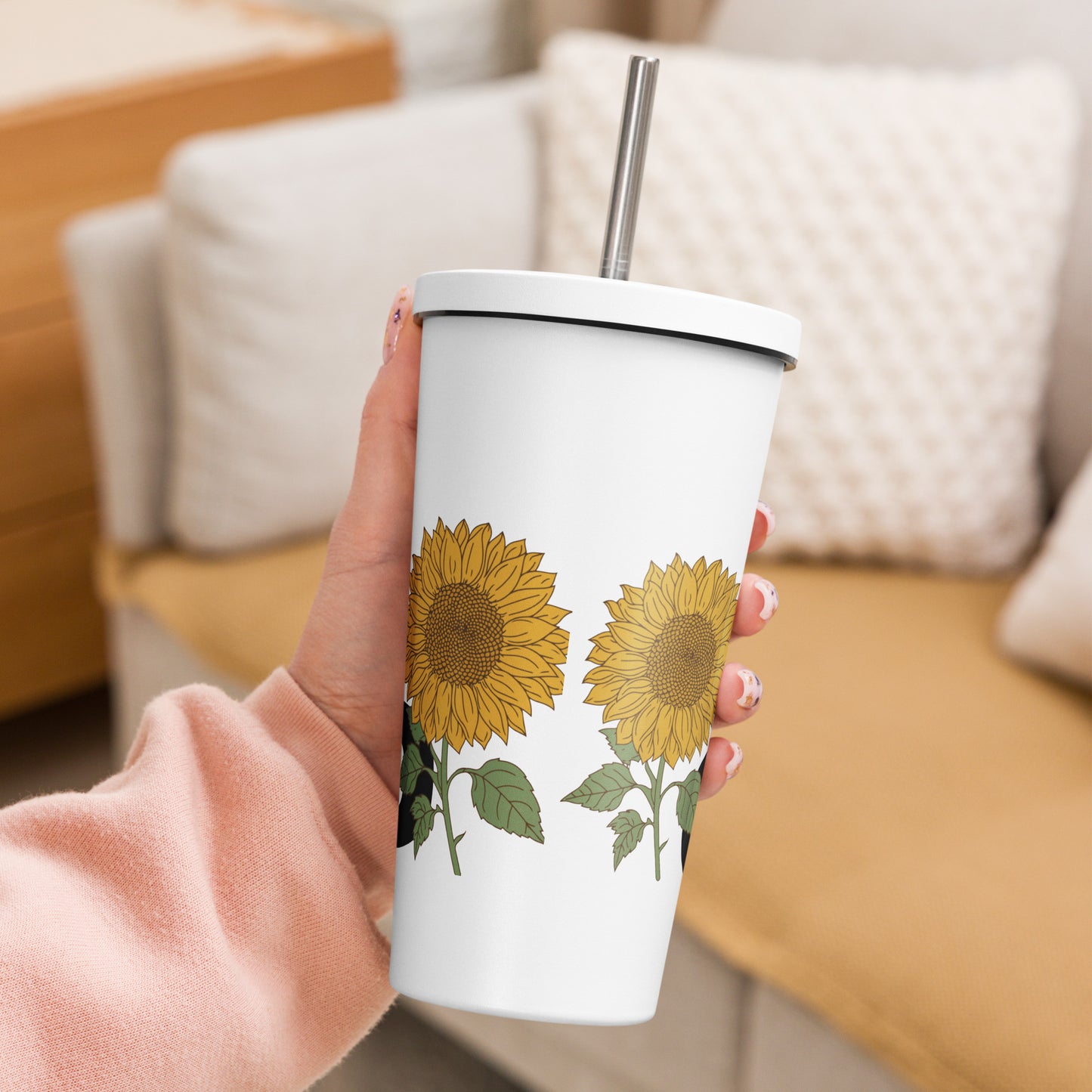 Defined By God Insulated tumbler with a straw