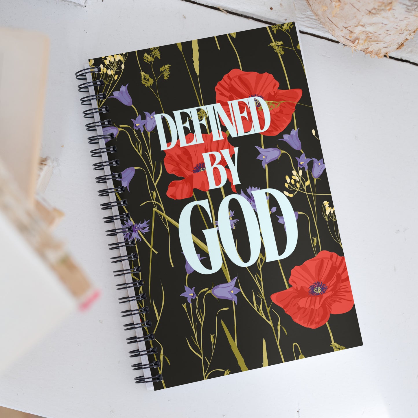 Defined by God Spiral notebook